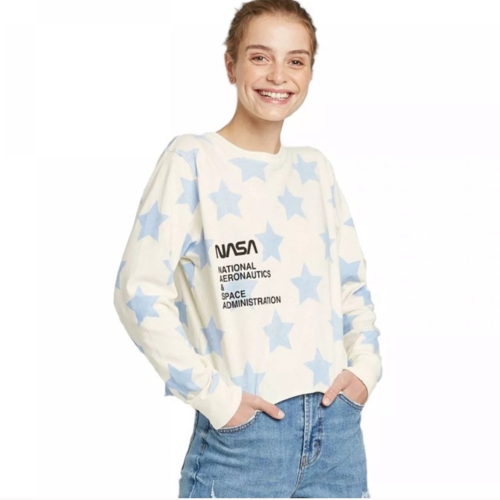 NWT! NASA cropped long sleeve shirt- mighty fine - Picture 3 of 5